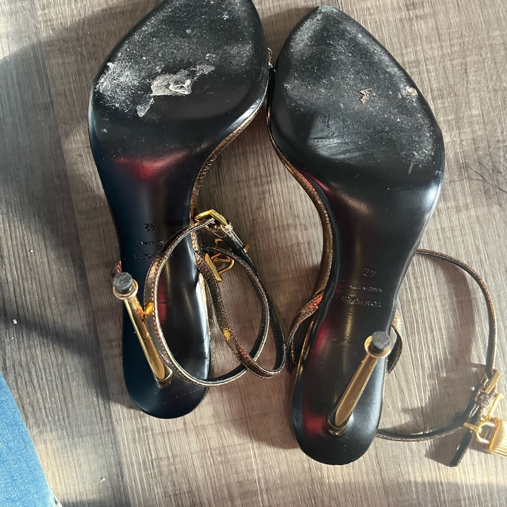 Tom Ford Women's Metallic Heels - Picture 5 of 11